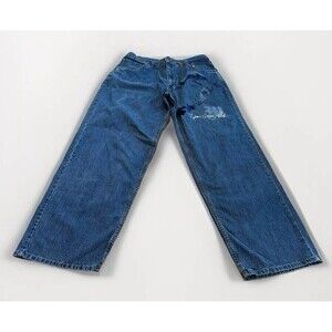 Vintage Y2K Makaveli Tupac Jeans Men’s 36x34 Baggy Faded Hip Hop Rap